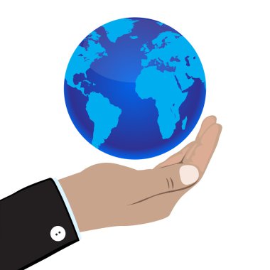 Güvenilirlik vektör çizim elinde toprak