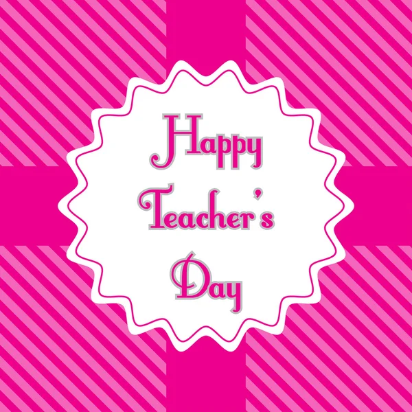 Šťastný učitel den růžové pozadí vektorové ilustrace — Stockový vektor