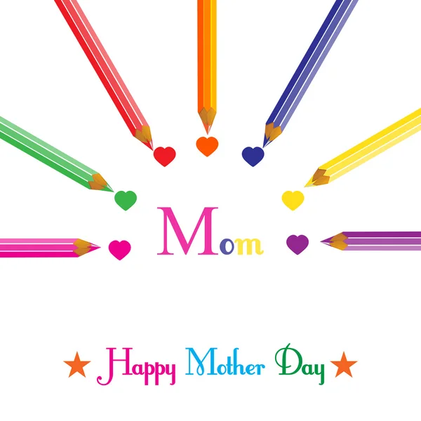 Kleurrijke achtergrond voor moeders dag vectorillustratie — Stockvector