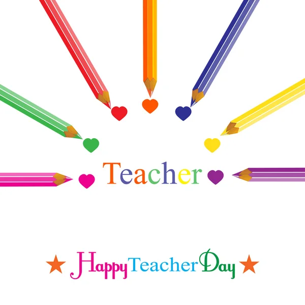 Kleurrijke achtergrond op Teachers' Day vectorillustratie — Stockvector