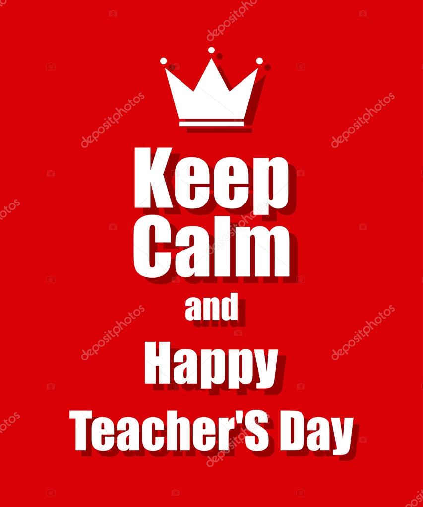 Teacher's Day background with a red background