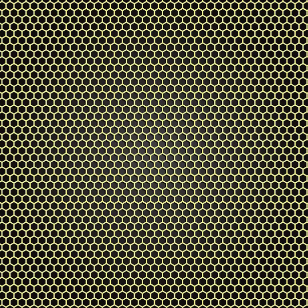 Grille métallique jaune vecteur nid d'abeille — Image vectorielle