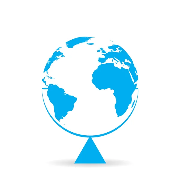 Icona del globo terrestre illustrazione vettoriale — Vettoriale Stock