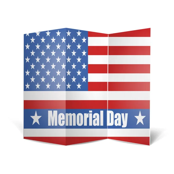 Flag of America to memorial day vector illustration — Stock Vector