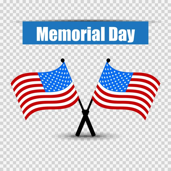 Flag of America to memorial day vector illustration — Stock Vector