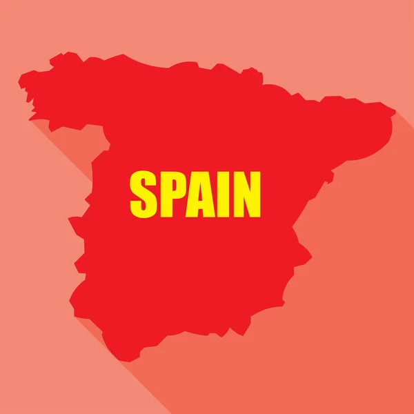 Drapeau de l'Espagne dans une illustration vectorielle plate — Image vectorielle