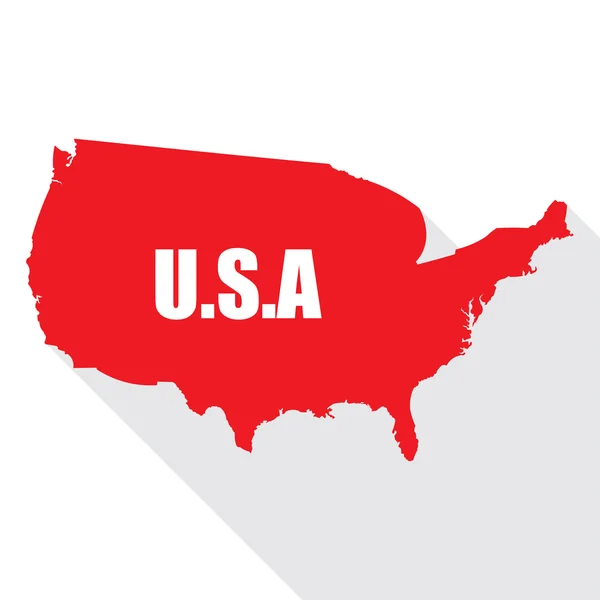 Bandiera degli Stati Uniti in un'illustrazione vettoriale piatta — Vettoriale Stock