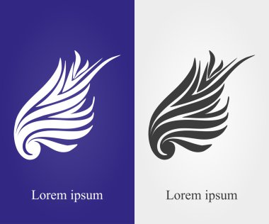 Kanat logo vektör çizim şık tip 2