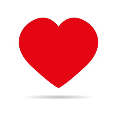 Kalp kırmızı simge vektör çizim
