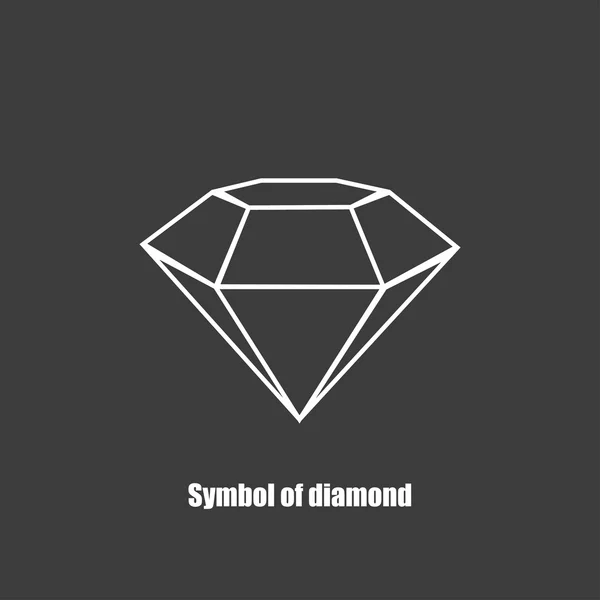 Fondo con ilustración de vector de símbolo de diamante — Vector de stock