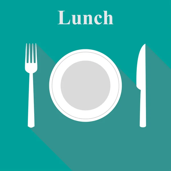 Εικονογράφηση γεύμα σε μια επίπεδη διάνυσμα — Διανυσματικό Αρχείο