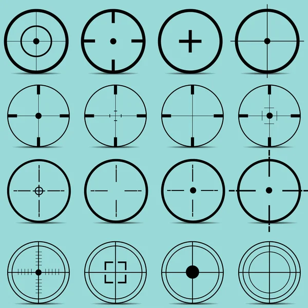 Ensemble de différents sites sur un vecteur de fond turquoise — Image vectorielle