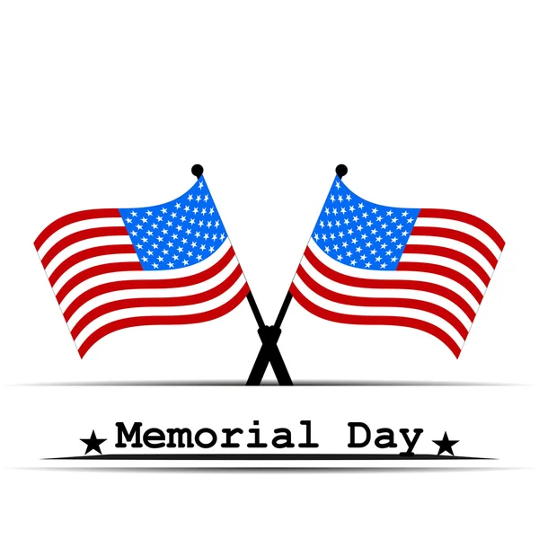 Flag USA Memorial Day vector illustration — Stock Vector