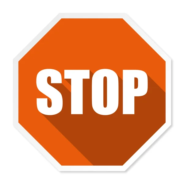 Stopbord in een platte vectorillustratie — Stockvector