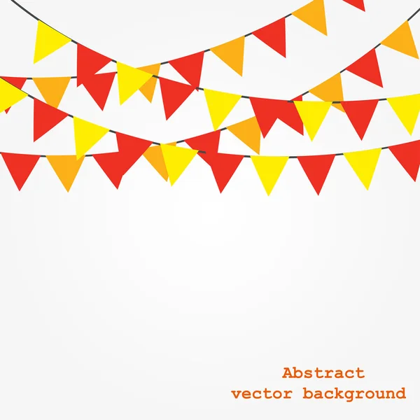 Fondo con guirnaldas vector ilustración — Vector de stock