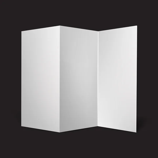 空白 3 つ折り紙パンフレット ベクトル図 — ストックベクタ