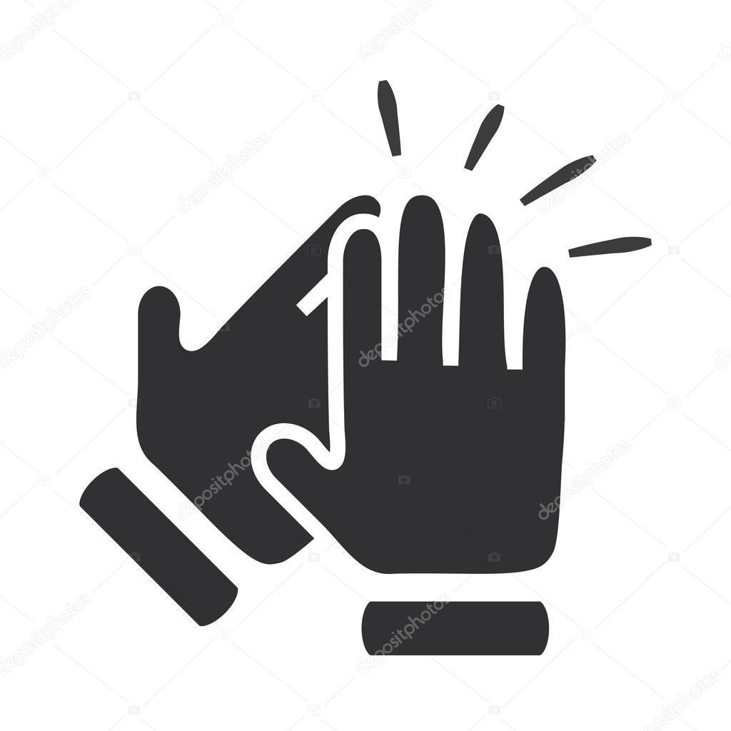 Hands clapping symbol. Vector icons