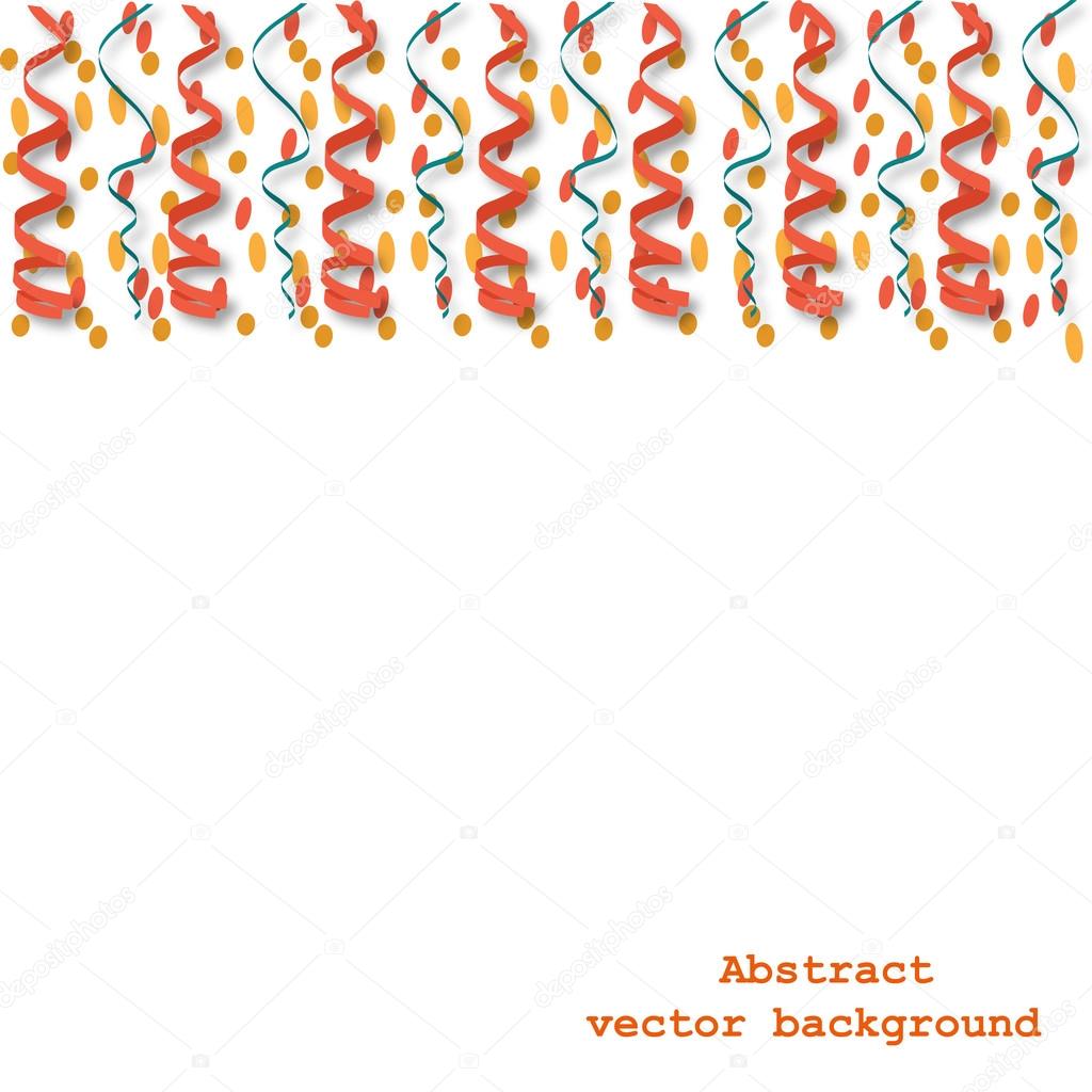 Abstract background with falling ribbon vector