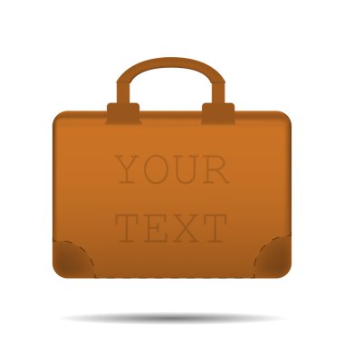 Evrak Çantası'nı reklam metni vektör çizim için