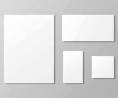 4 vektör çizim kağıt sayfalarının alay