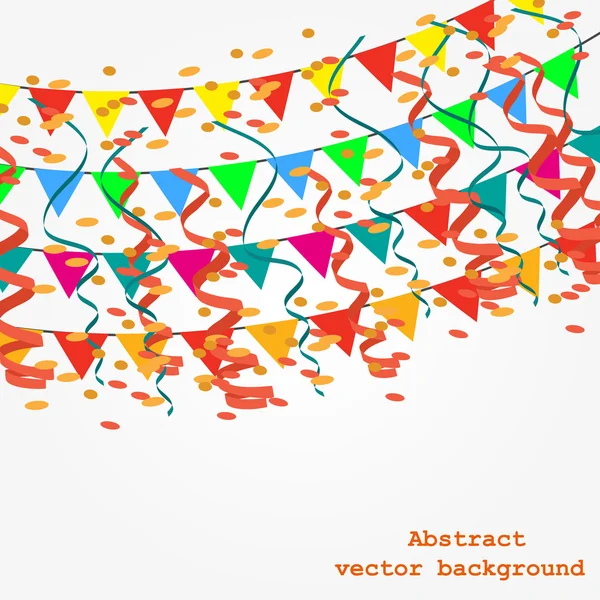Background with garlands vector illustration — Stock Vector