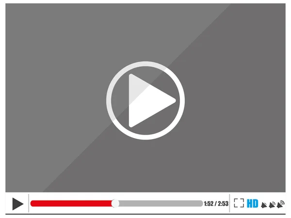 Συσκευή αναπαραγωγής βίντεο για web διανυσματικά εικονογράφηση κομψά — Διανυσματικό Αρχείο