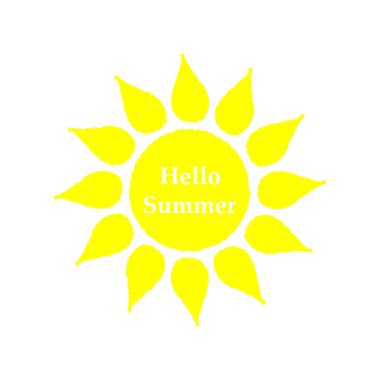 Sun icon Hello summer 