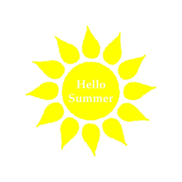 Sun icon Hello summer — Wektor stockowy