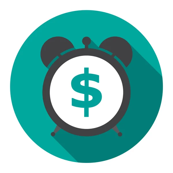 Alarm clock is showing a money time vector illustration — 图库矢量图片