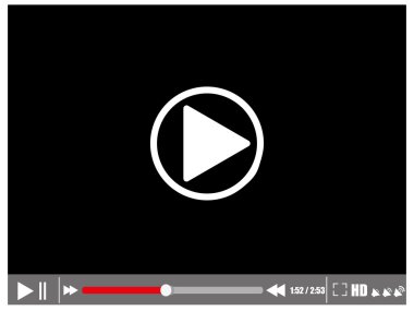 Video oynatıcı vektör çizim eps 10