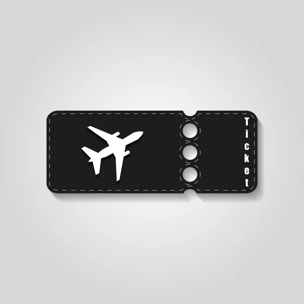 Travel symbol. The blank ticket plane icon — Stock Vector