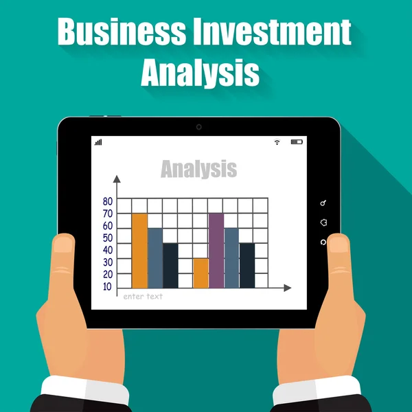 Liiketoiminta-analyysin investointibanneri — vektorikuva