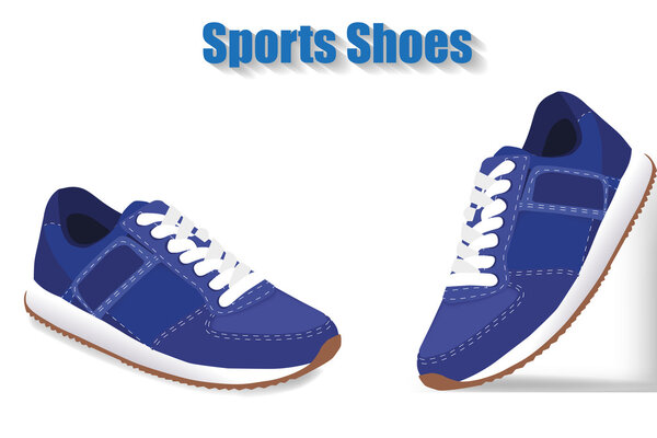 Sport shoes on white background