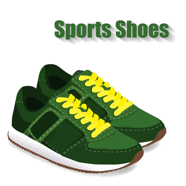 Chaussures de sport sur fond blanc — Image vectorielle