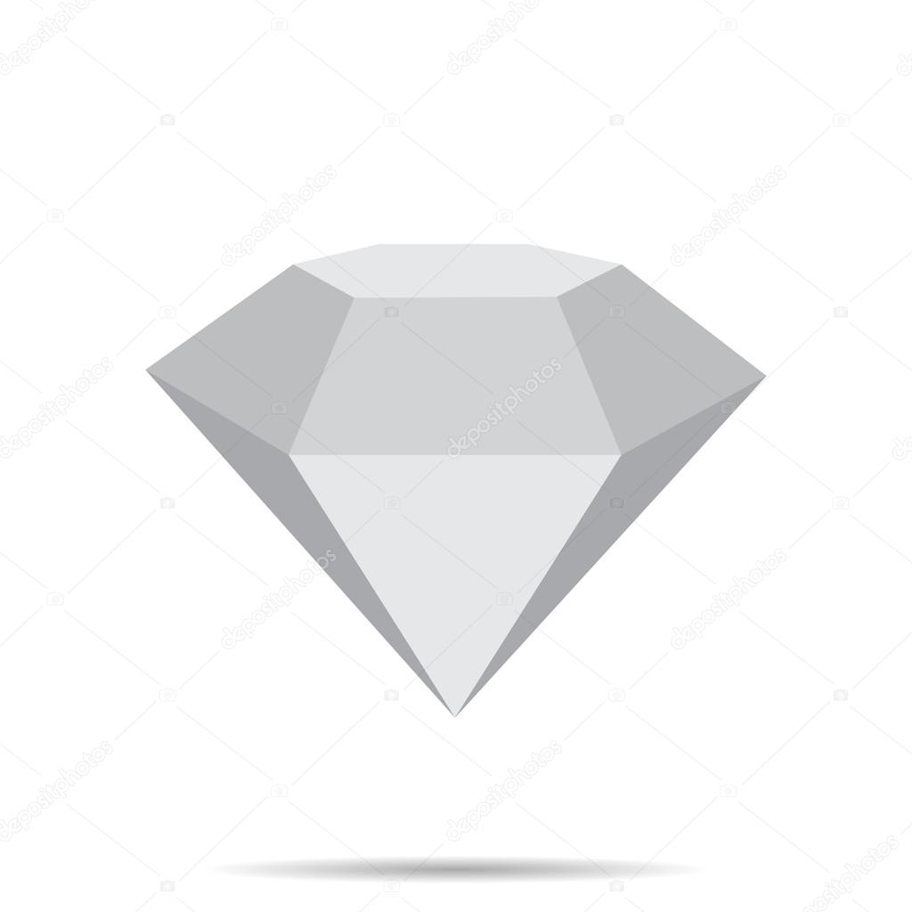 diamond  icon with shadow