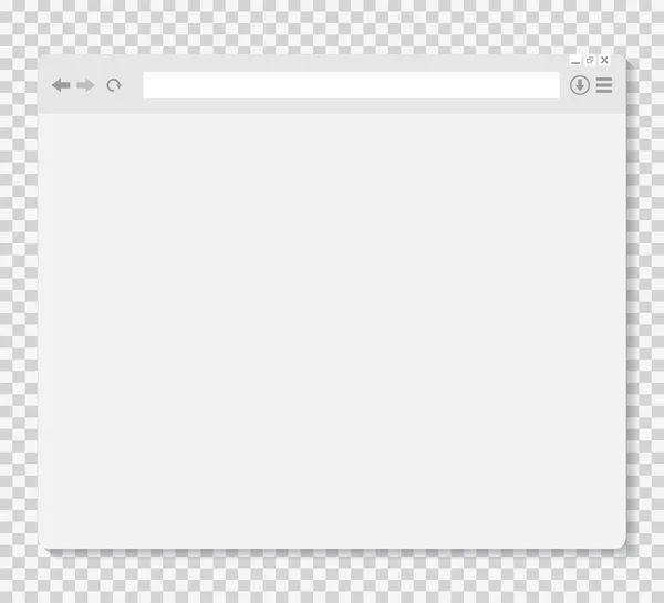 Modelo de janela do navegador aberto — Vetor de Stock