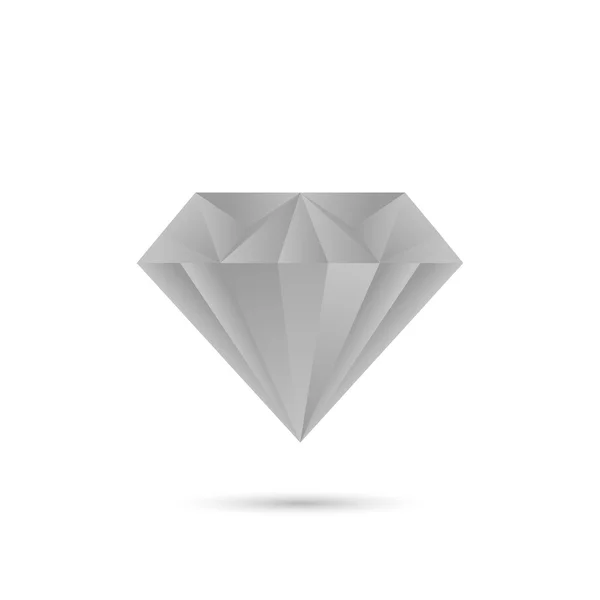 Icono de diamante sobre fondo blanco — Vector de stock
