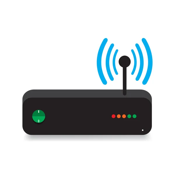 Routeur, connexion modem avec ombre — Image vectorielle