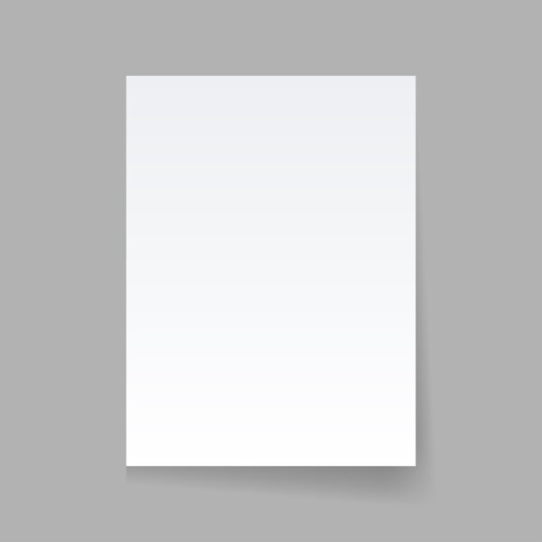 Кусок бумаги на сером фоне
