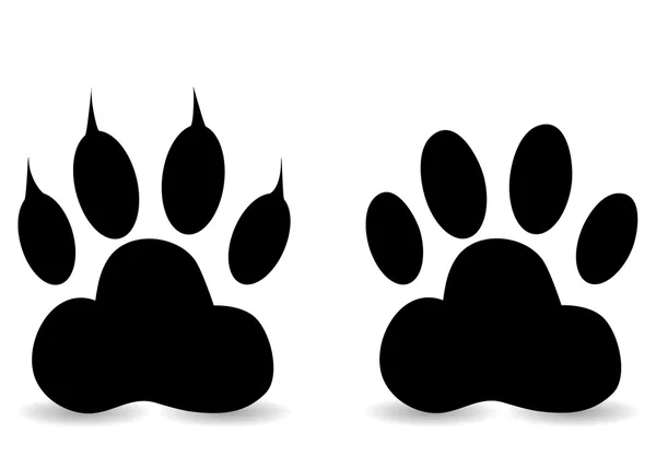 Paw print set — Stock vektor