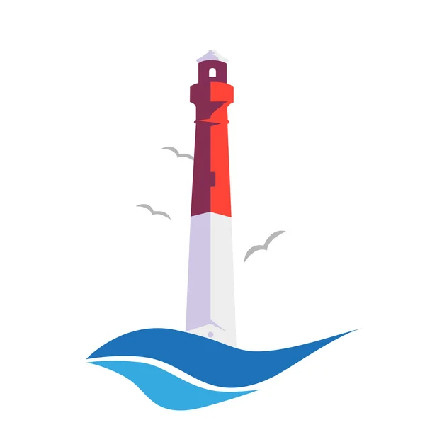 Farol de logotipo elegante —  Vetores de Stock