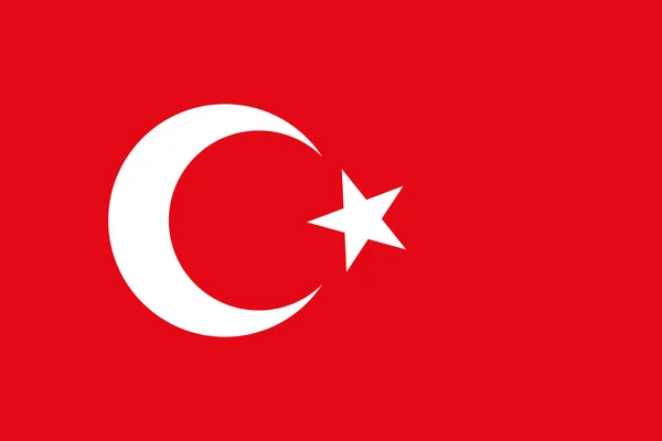 Turkiet flagga — Stock vektor