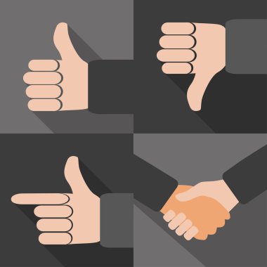 Bir dizi el hareketi.