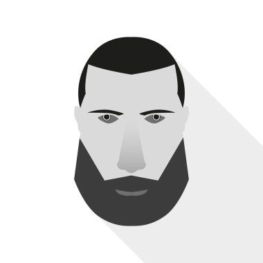 Adamın yüzünü düz silueti