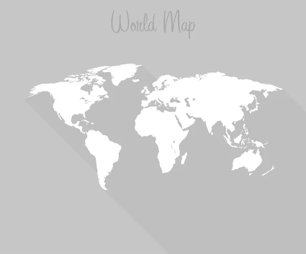 Mapa do mundo estilo plano — Vetor de Stock