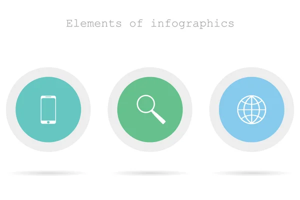 Elementi infografici sul tema della tecnologia — Vettoriale Stock