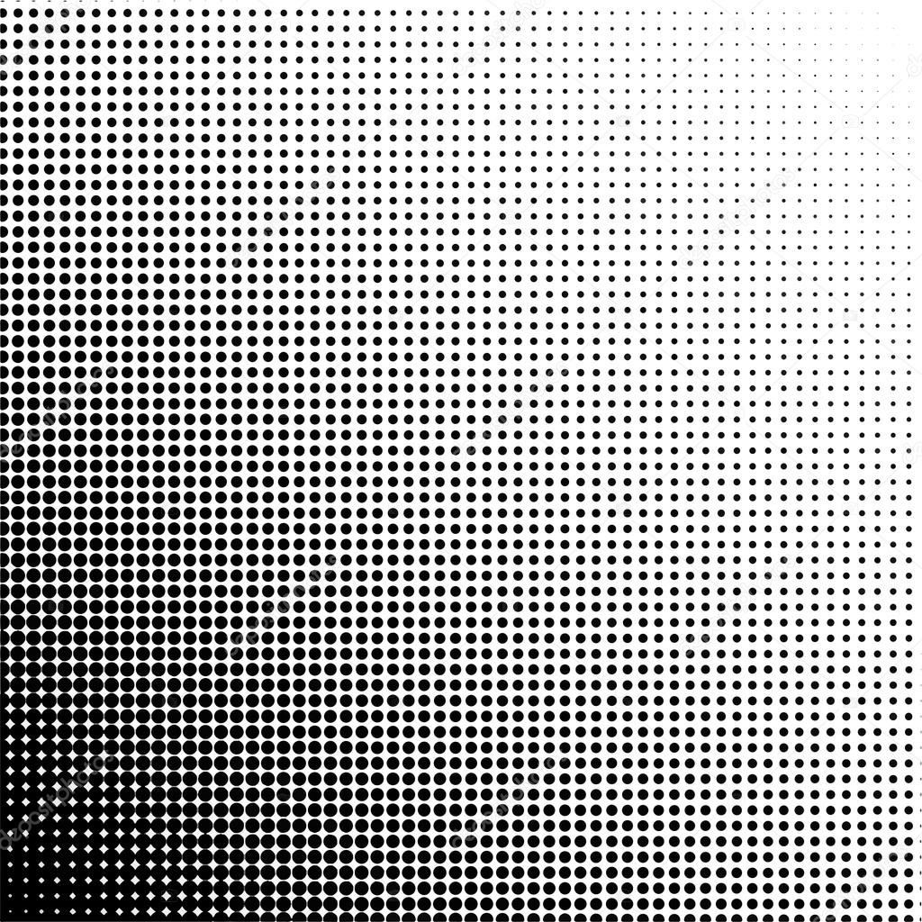 Halftone dots gradient point at 45 degrees