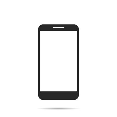 Gölge ile telefon düz simgesi