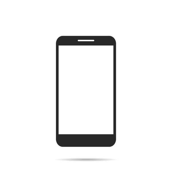 Platte telefoonpictogram met schaduw — Stockvector