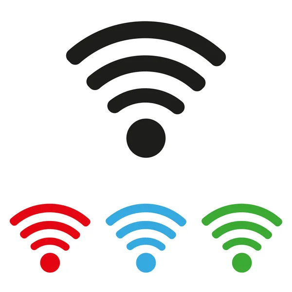 Conjunto de iconos wifi de color — Vector de stock